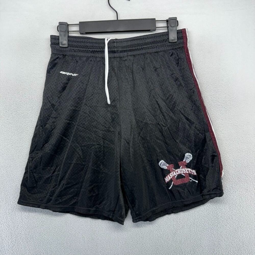 Vintage Umass Shorts mens Small Black Mesh University Of Massachusetts Lacrosse